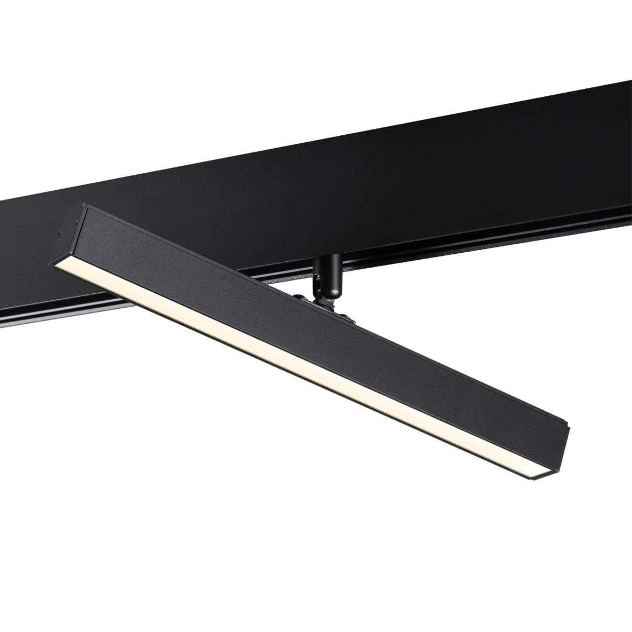 Трековый светильник для низковольного шинопровода NOVOTECH SHINO FLUM черный LED*1 12W 4000К 230 мм