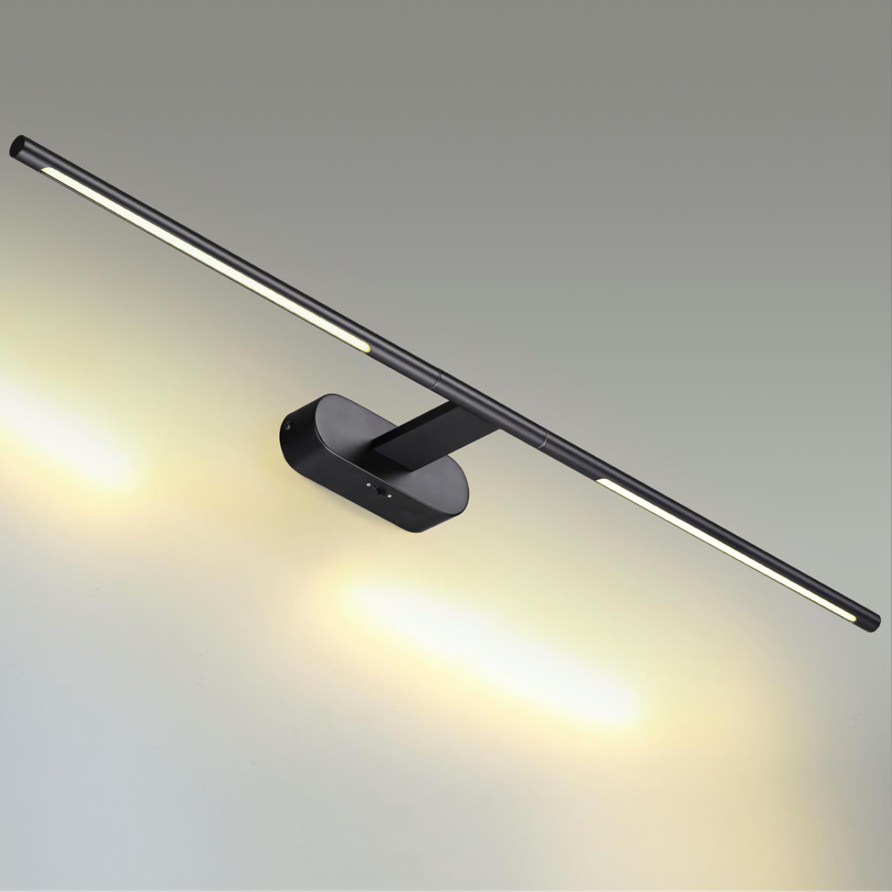 Настенный светильник ODEON LIGHT HIGHTECH ALEDO черный LED*1 8W 3000/3800/5100К 800 мм