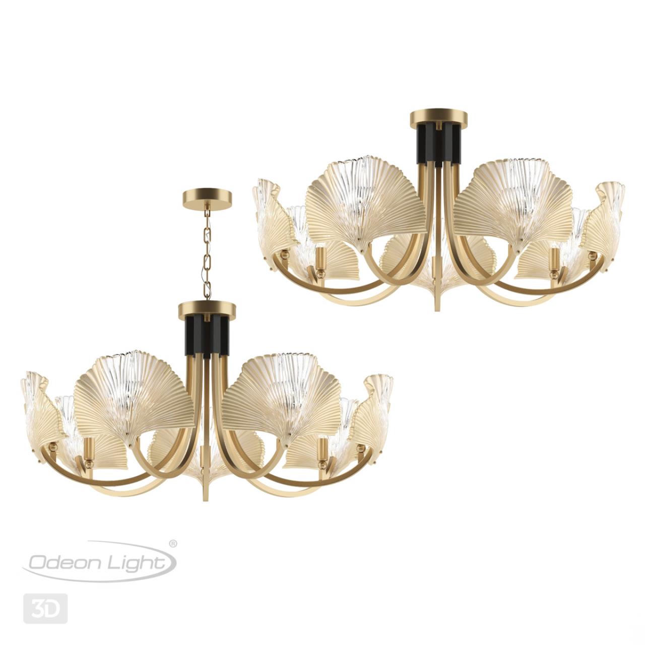 Люстра ODEON LIGHT EXCLUSIVE HALL VENTAGLIO золотой E14*7 10W