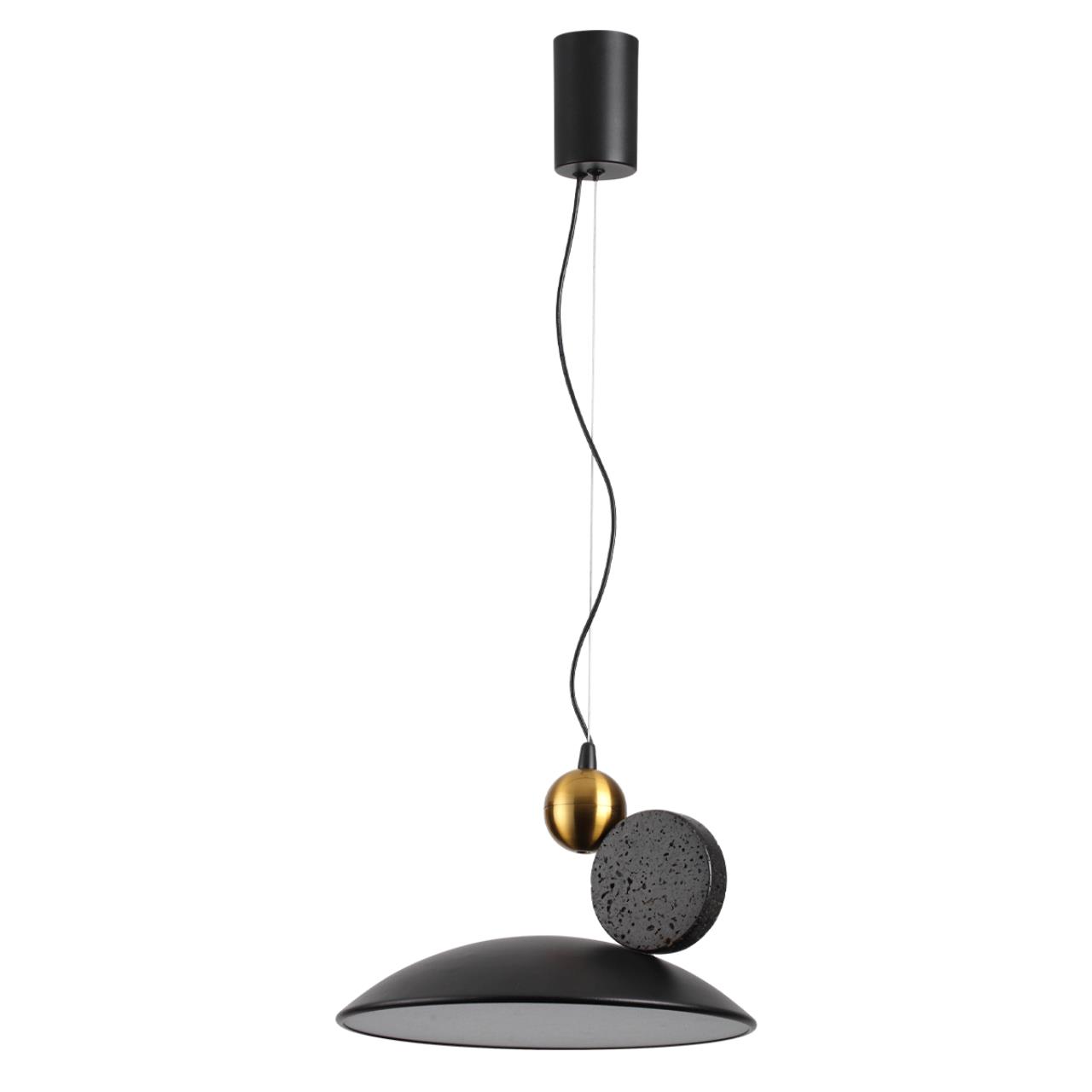 Подвесной светильник ODEON LIGHT HIGHTECH TRAVERTINO черный LED*1 24