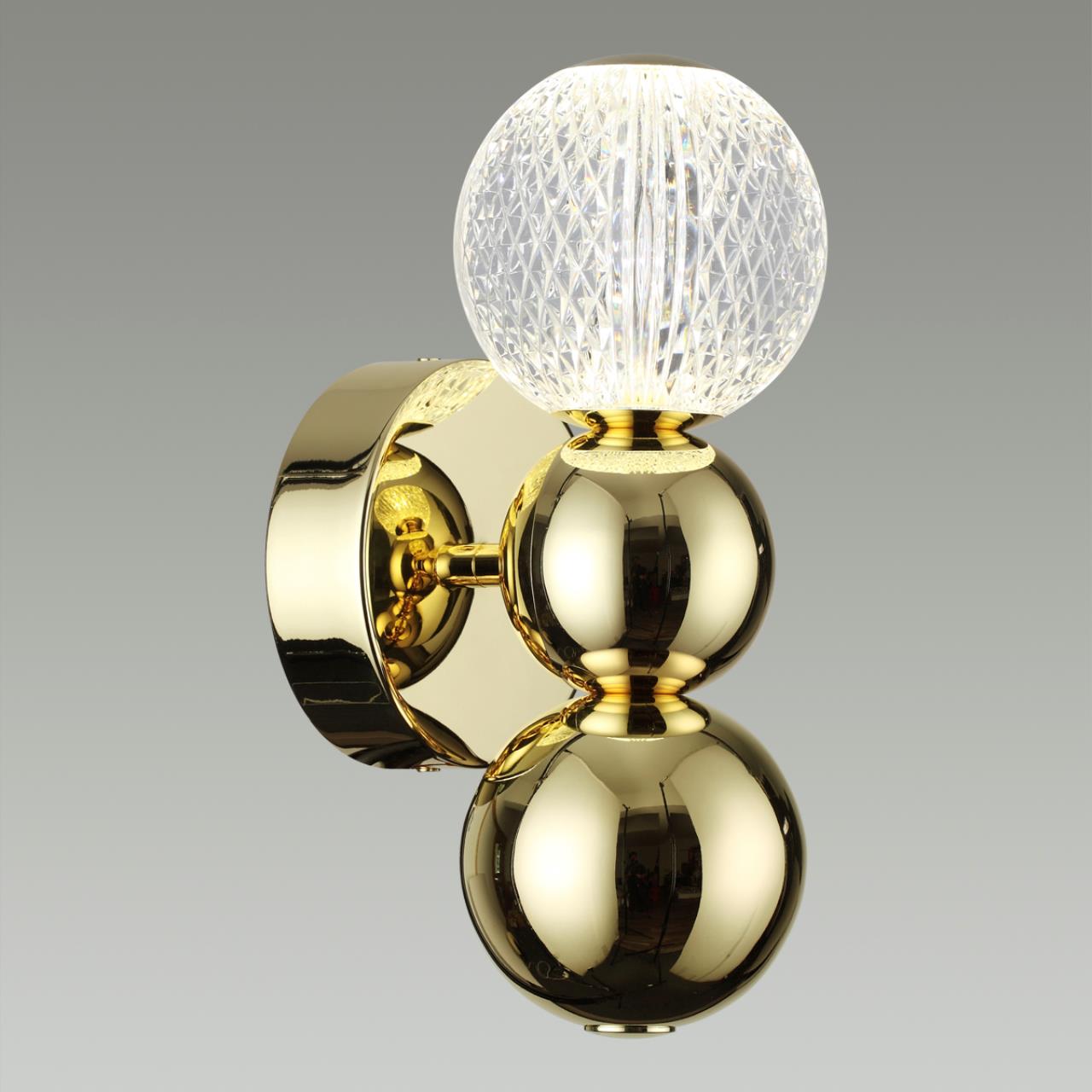 Бра ODEON LIGHT L-VISION CRYSTAL золотой LED*1 4W