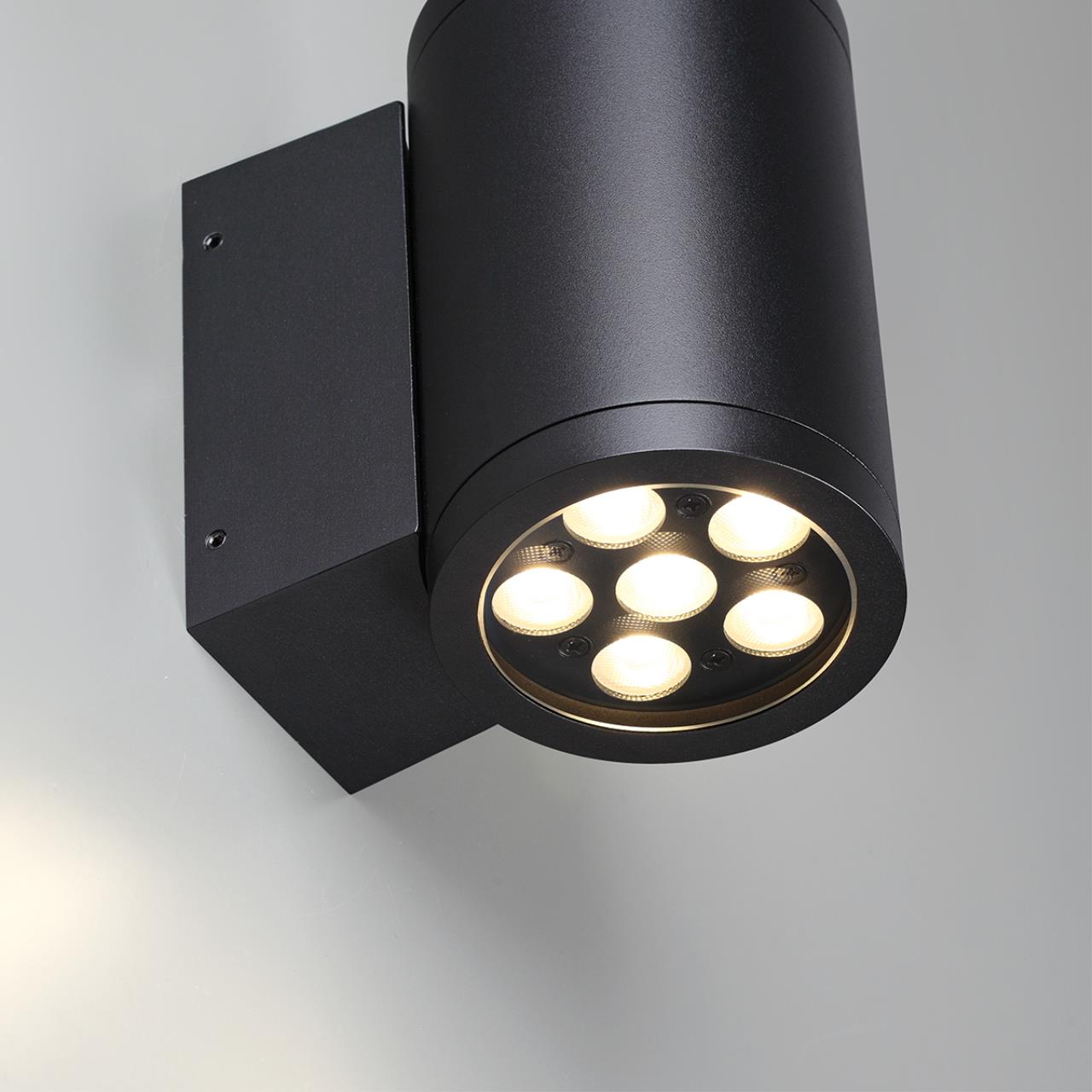 Уличный фасадный светильник ODEON LIGHT NATURE LONG черный LED*1 12W