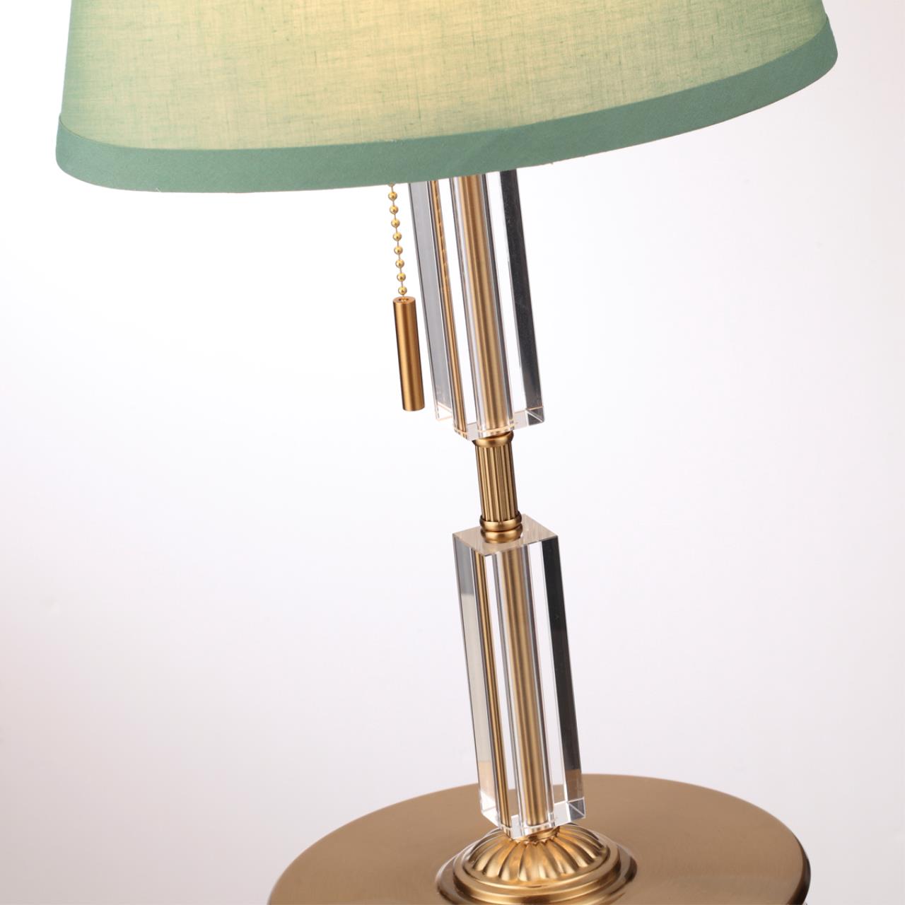 Настольная лампа ODEON LIGHT EXCLUSIVE MODERN LONDON бронзовый E27*1 10W плафон зеленый