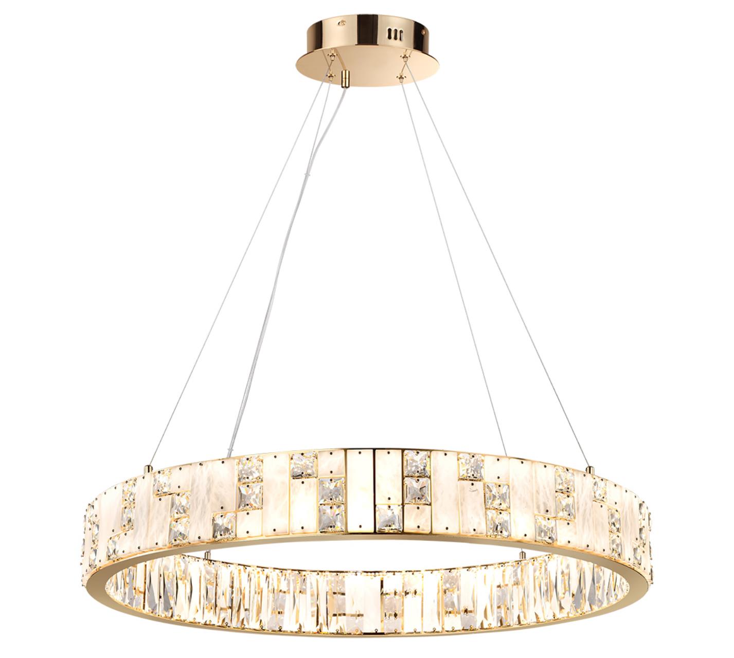 Люстра ODEON LIGHT HALL CROSSA золотой LED*1 80W