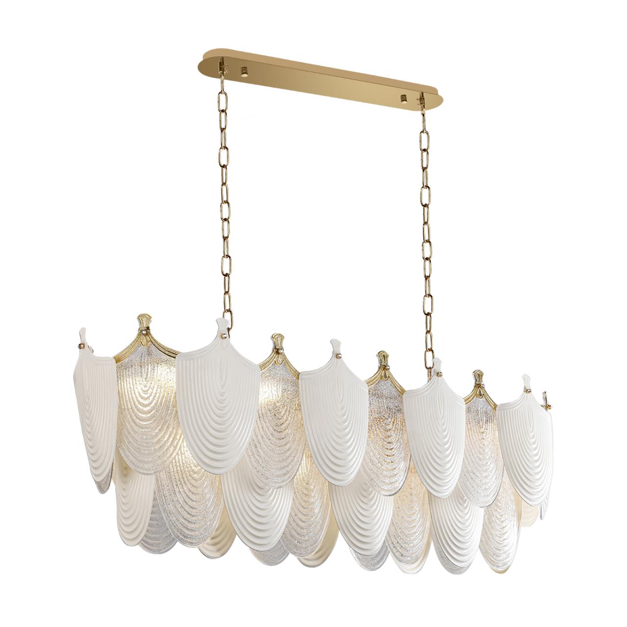 Люстра ODEON LIGHT HALL PORCELA золотой
