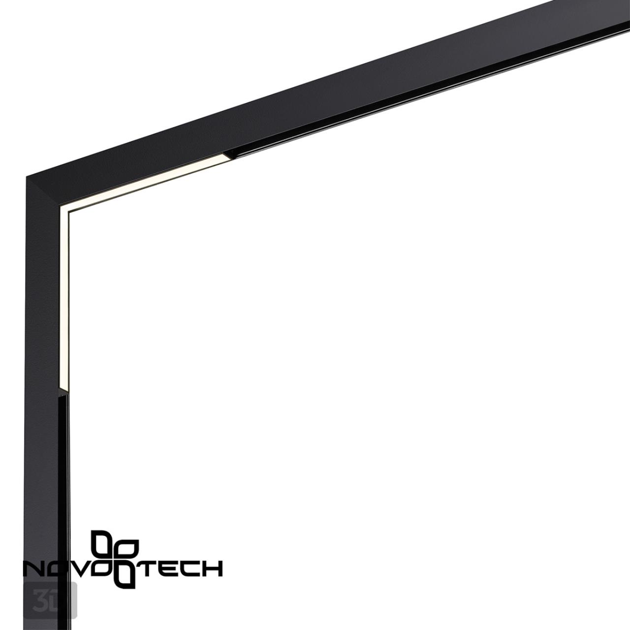Трековый светильник Г-образный для низковольного шинопровода NOVOTECH SHINO FLUM черный