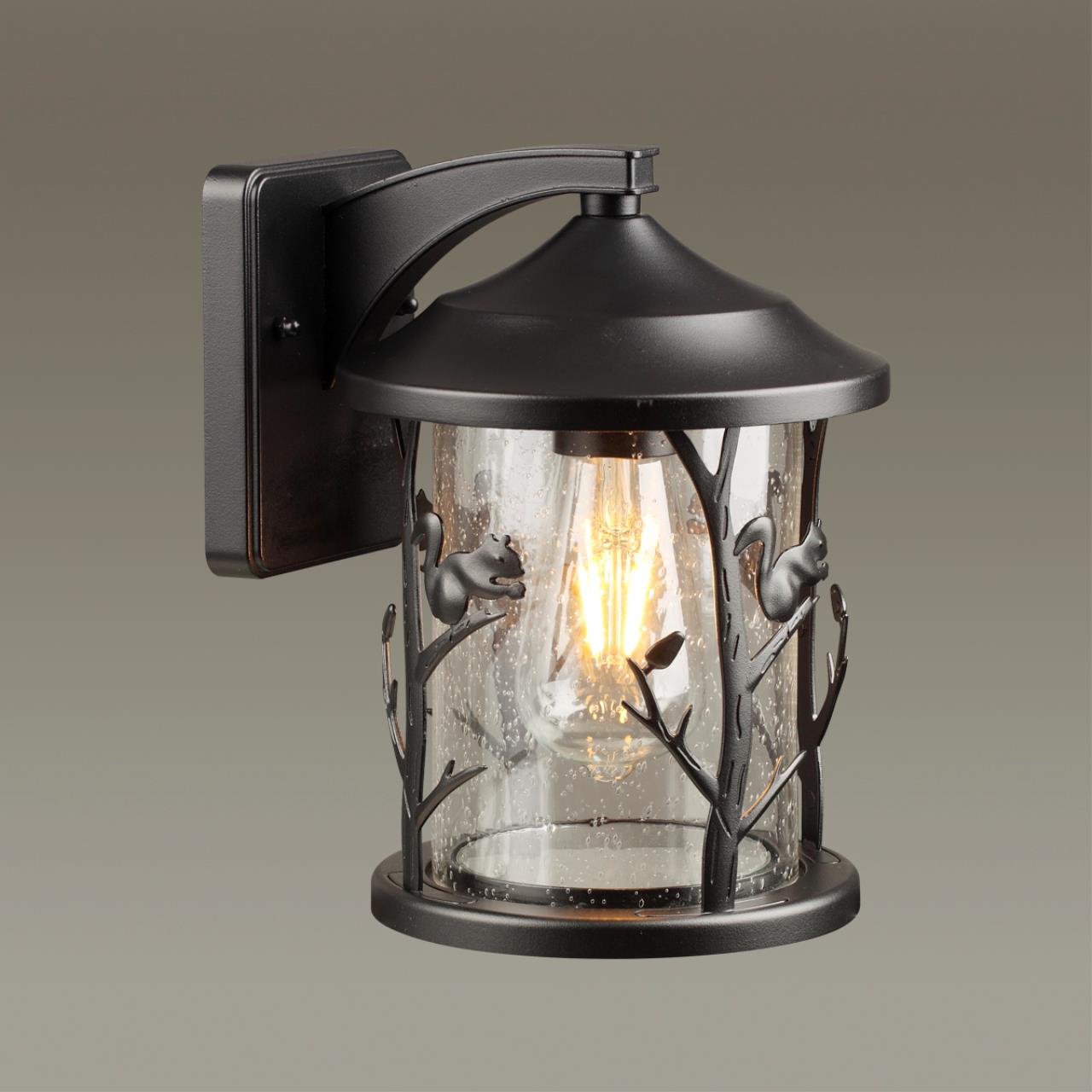 Уличный настенный светильник ODEON LIGHT NATURE CUITA черный