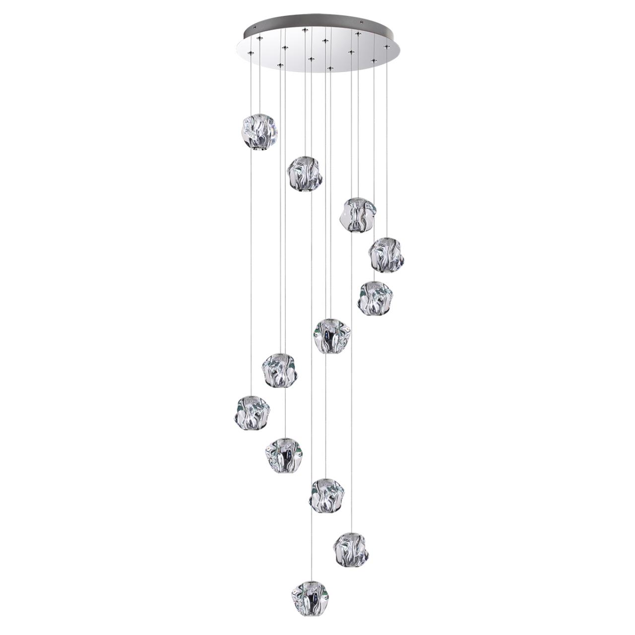 Люстра каскадная ODEON LIGHT L-VISION JEMSTONE хром LED*1 60W