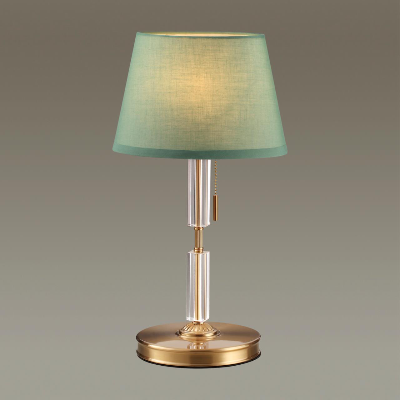 Настольная лампа ODEON LIGHT EXCLUSIVE MODERN LONDON бронзовый E27*1 10W плафон зеленый