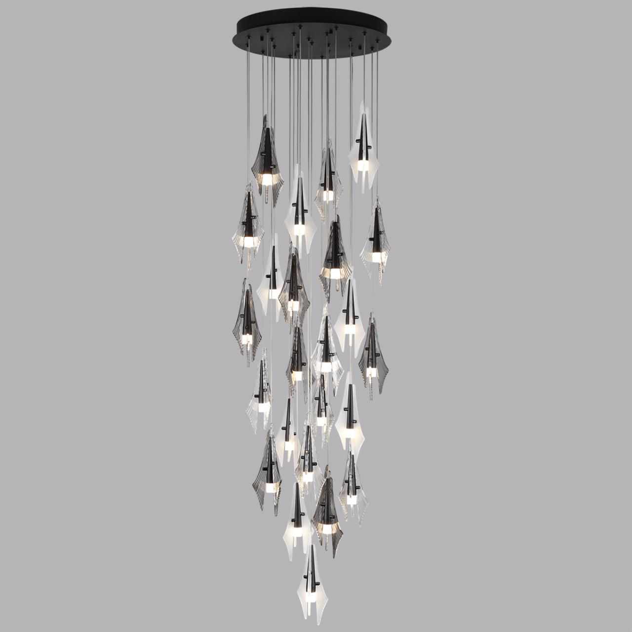Люстра каскадная ODEON LIGHT EXCLUSIVE L-VISION AFALINA черный LED*24 24*5.70W