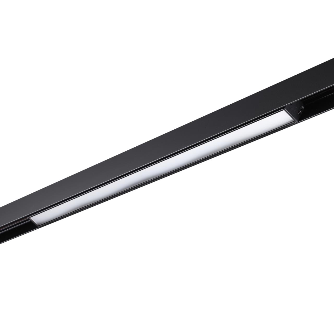 Трековый светильник для низковольного шинопровода NOVOTECH SHINO FLUM черный LED*1 24W 4000К 490 мм опал