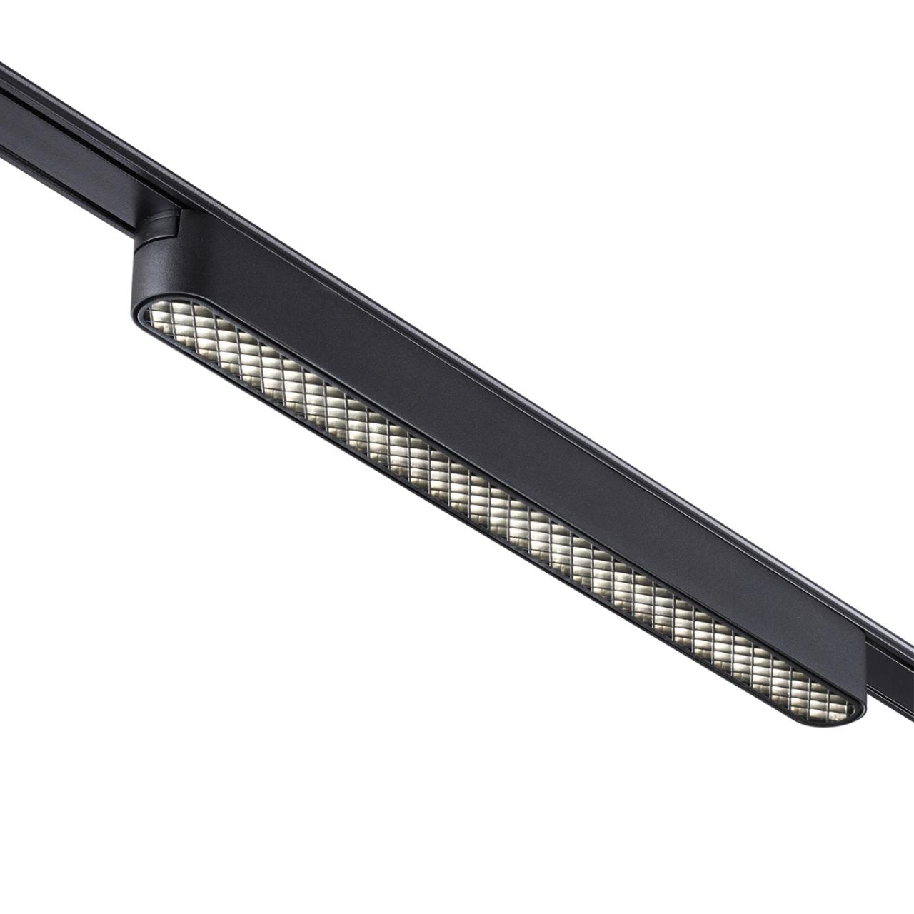 Трековый светильник для низковольтного шинопровода NOVOTECH SHINO SMAL черный LED*1 18W 3000К 330 мм сота