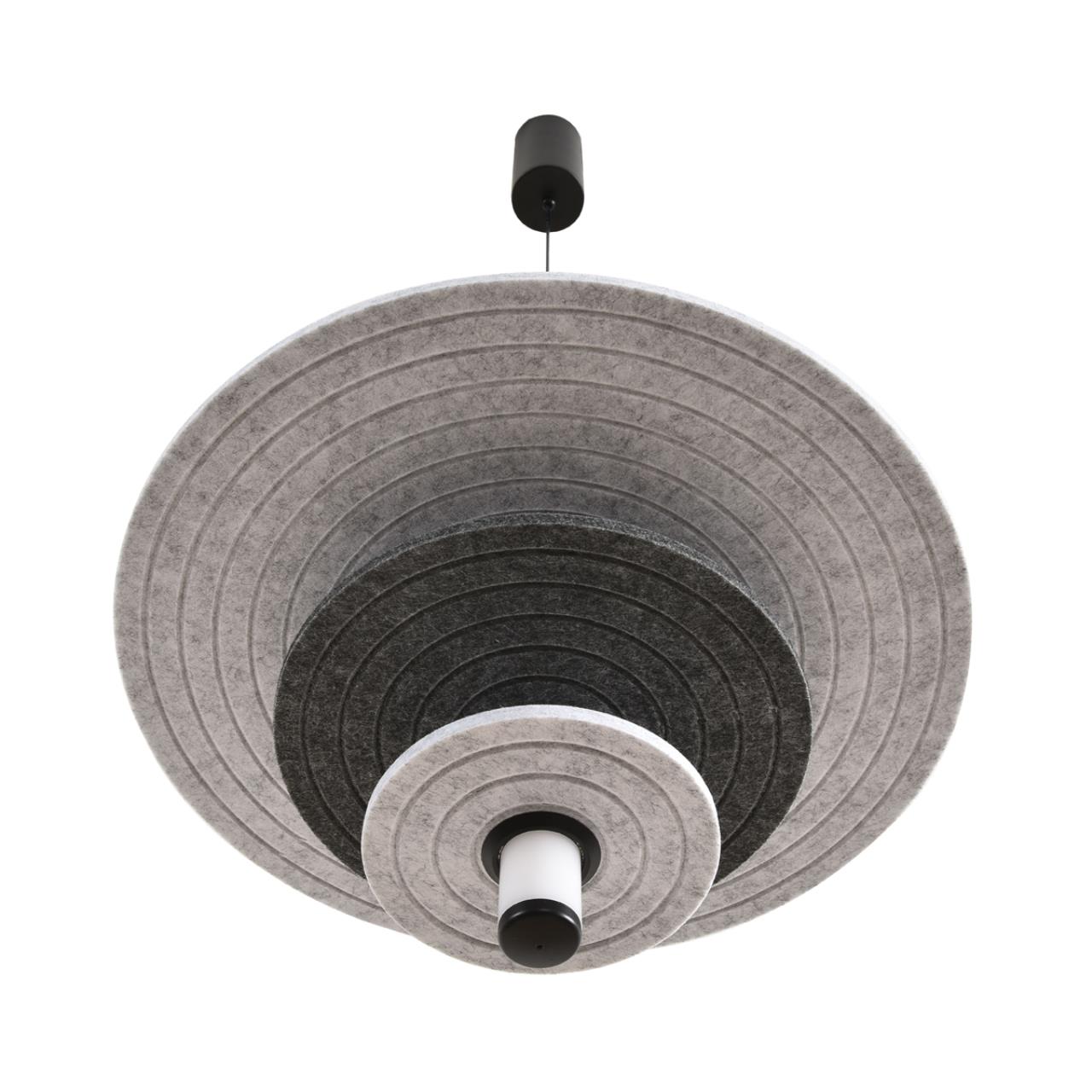 Подвес LUMION LEDIO FELTA черный LED*1 14W 3000К плафон серый