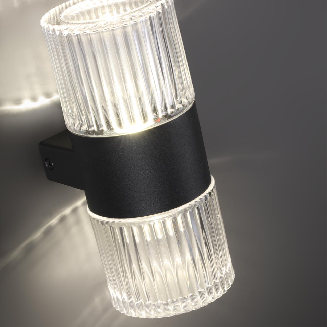 Уличный фасадный светильник NOVOTECH STREET ESTIMA черный LED 14W 4000К 82/194 мм