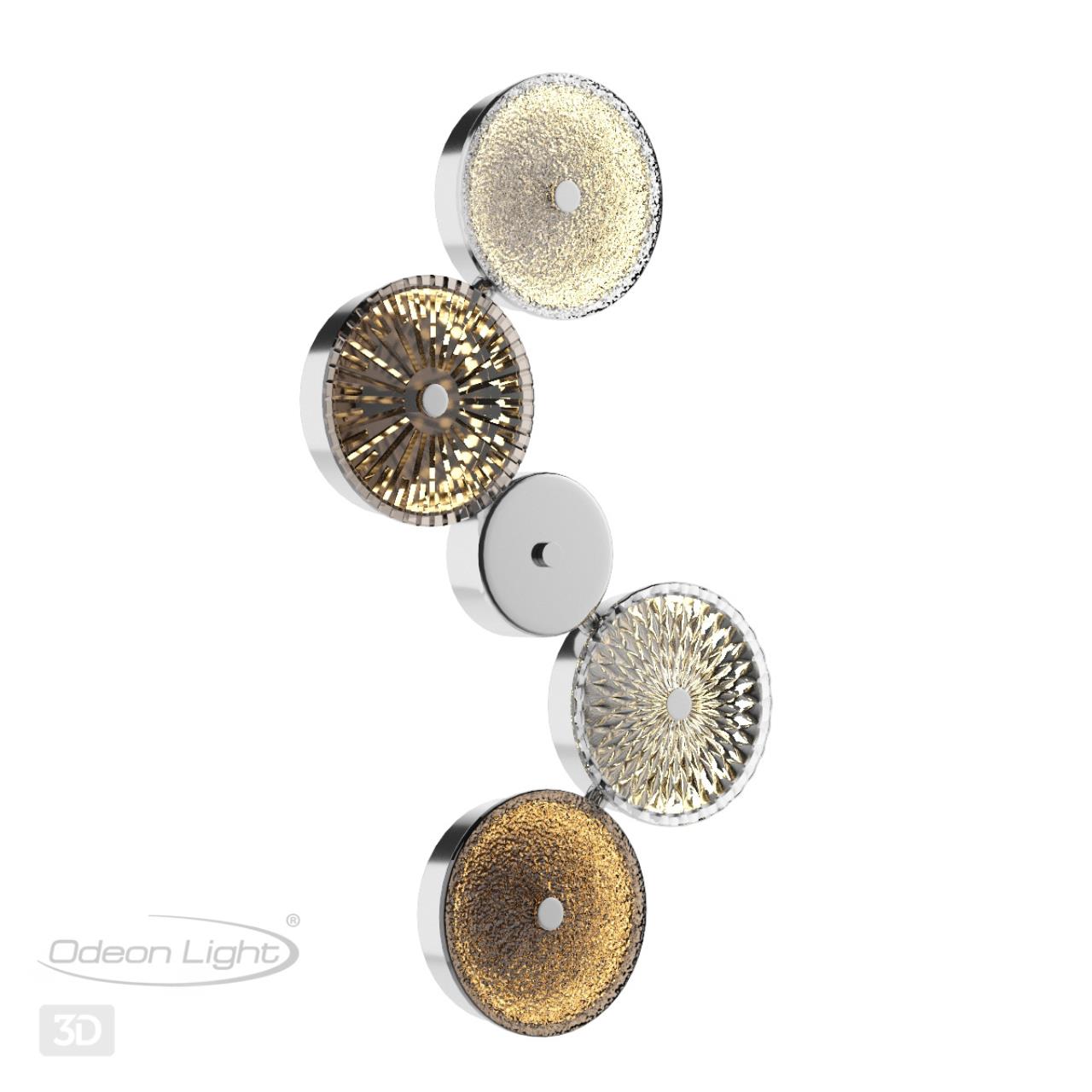 Бра ODEON LIGHT EXCLUSIVE L-VISION CARAMELLA хром LED*1 25W