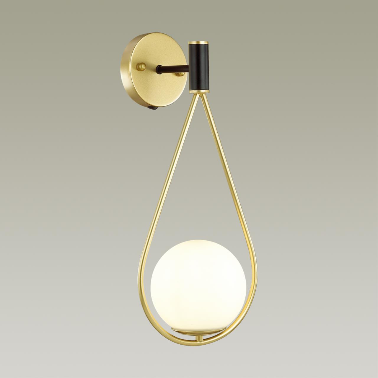 Бра с выключателем ODEON LIGHT PENDANT FLARI золотой, черный