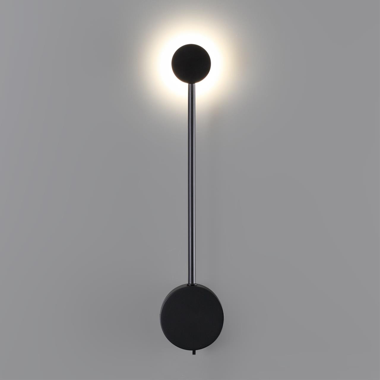 Настенный светильник ODEON LIGHT HIGHTECH SATELLITE черный LED*1 6W 3000/4000К 382 мм