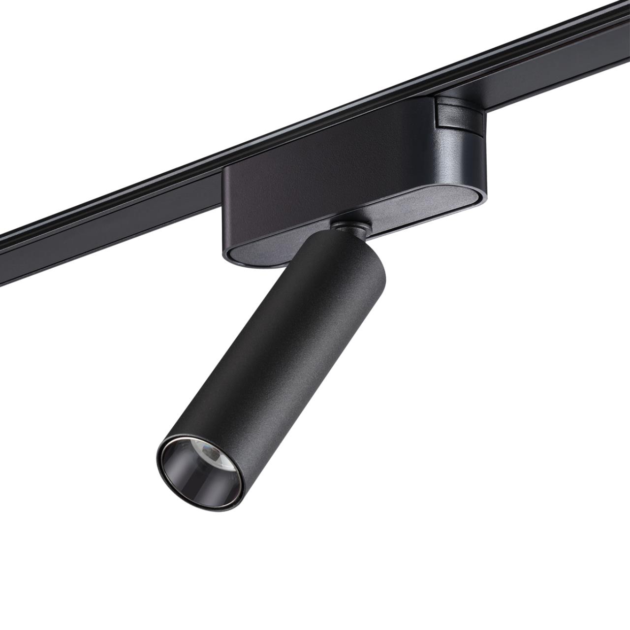 Трековый светильник для низковольтного шинопровода NOVOTECH SHINO SMAL черный LED*1 7W 4000К плафон черный