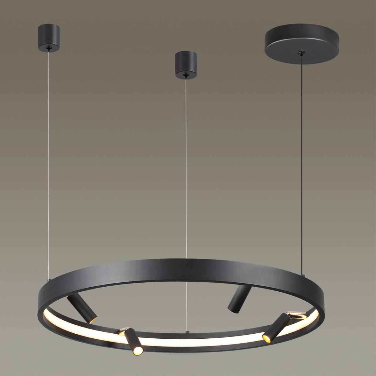 Подвесной светильник ODEON LIGHT HIGHTECH FONDA черный LED*1 70W