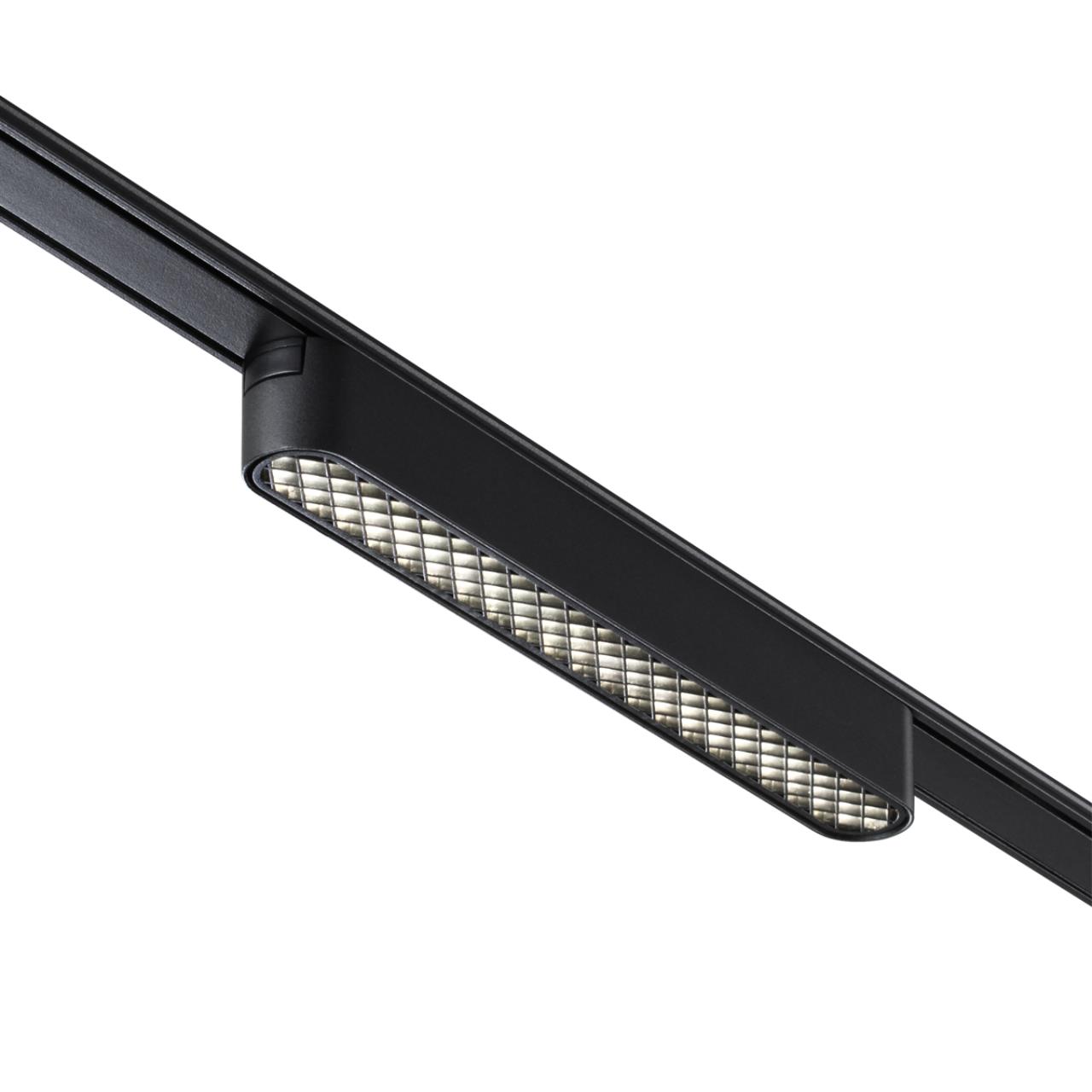 Трековый светильник для низковольтного шинопровода NOVOTECH SHINO SMAL черный LED*1 12W 3000К 222 мм