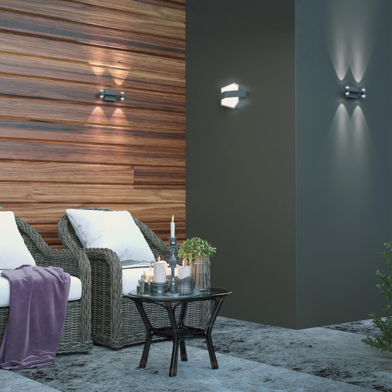 Уличный фасадный светильник NOVOTECH STREET KAIMAS серый, черный LED*1 12W 4000К