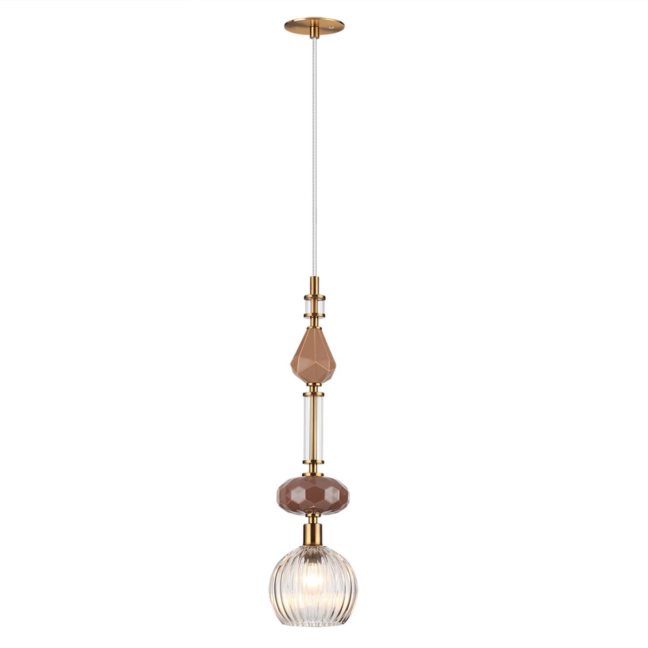 Подвес ODEON LIGHT EXCLUSIVE MODERN TERRA античная бронза, латунь, коричнев E14*1 10W плафон