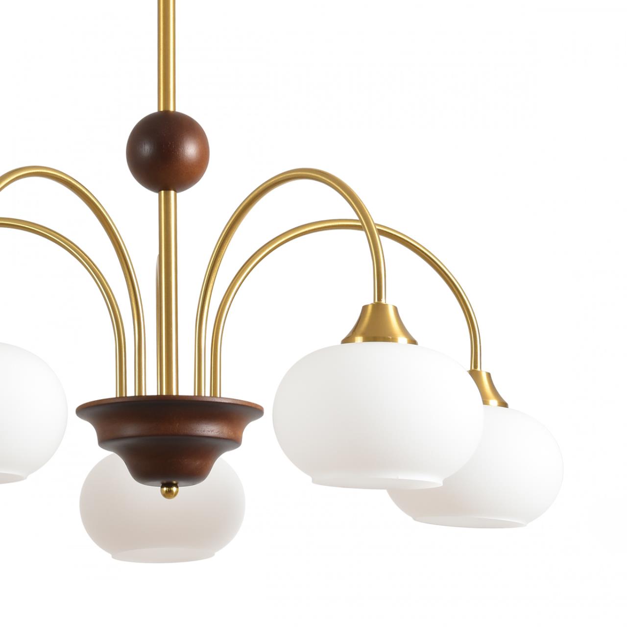 Люстра потолочная LUMION MODERNI LARINA латунь E27*5 10W