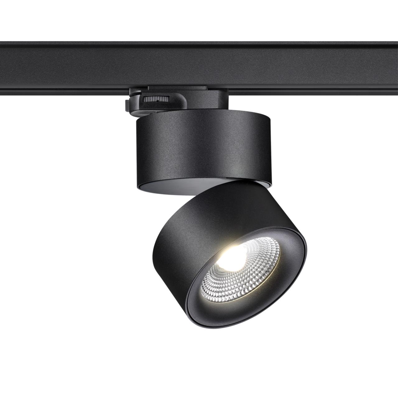 Трехфазный трековый светодиодный светильник NOVOTECH PORT GRODA черный LED*1 25W