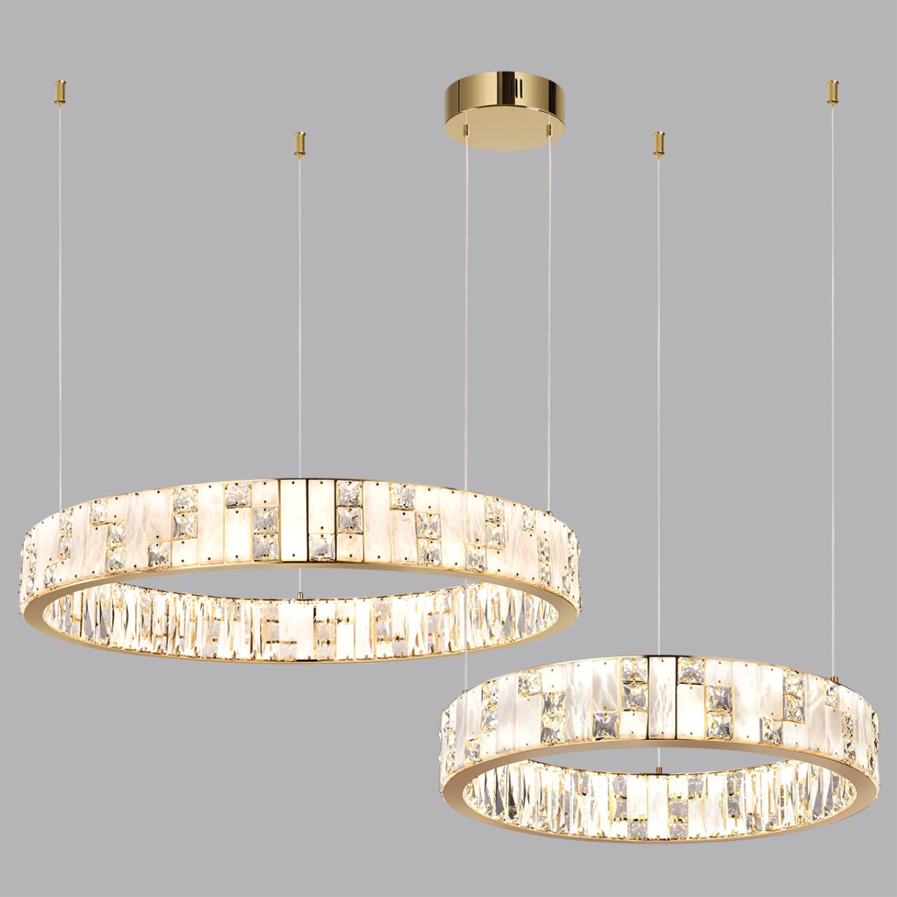 Люстра ODEON LIGHT HALL CROSSA золотой LED*1 80W