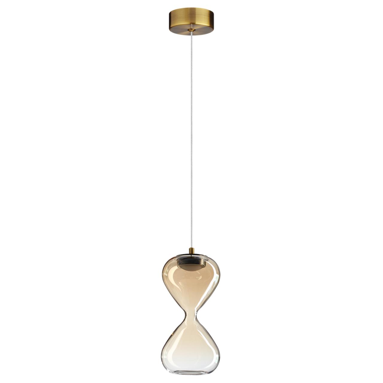 Подвес ODEON LIGHT PENDANT GLESSI бронзовый LED*1 4W 4000К плафон бежевый