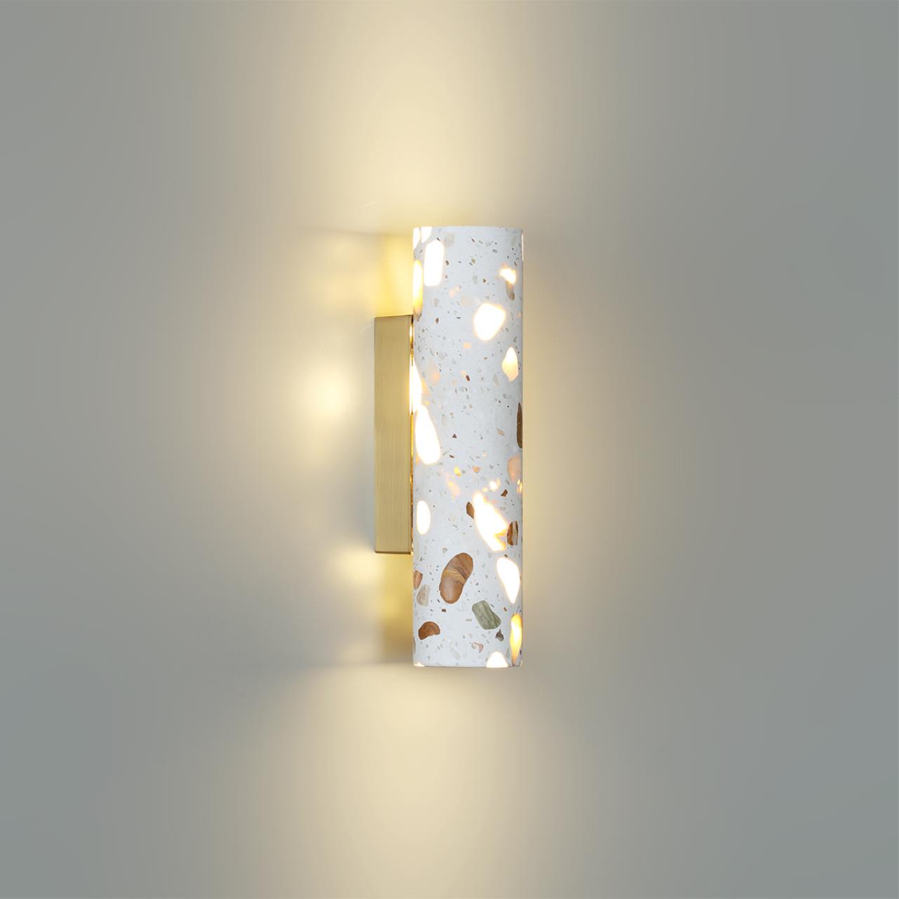 Настенный светильник ODEON LIGHT L-VISION TERRAZZO бронзовый LED*2 12W