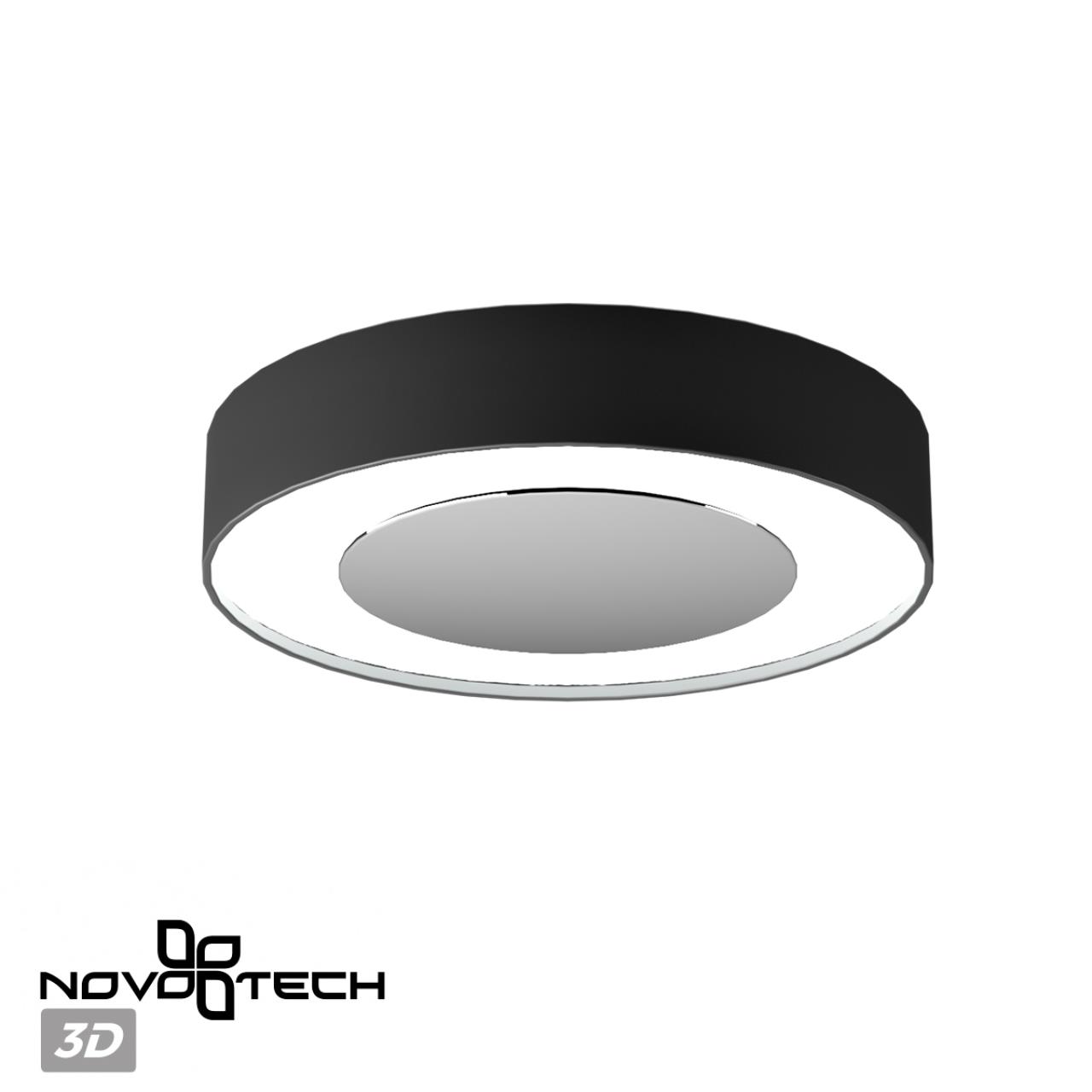 Светильник накладной светодиодный NOVOTECH OVER MIRROR черный LED*1 18W 3000К