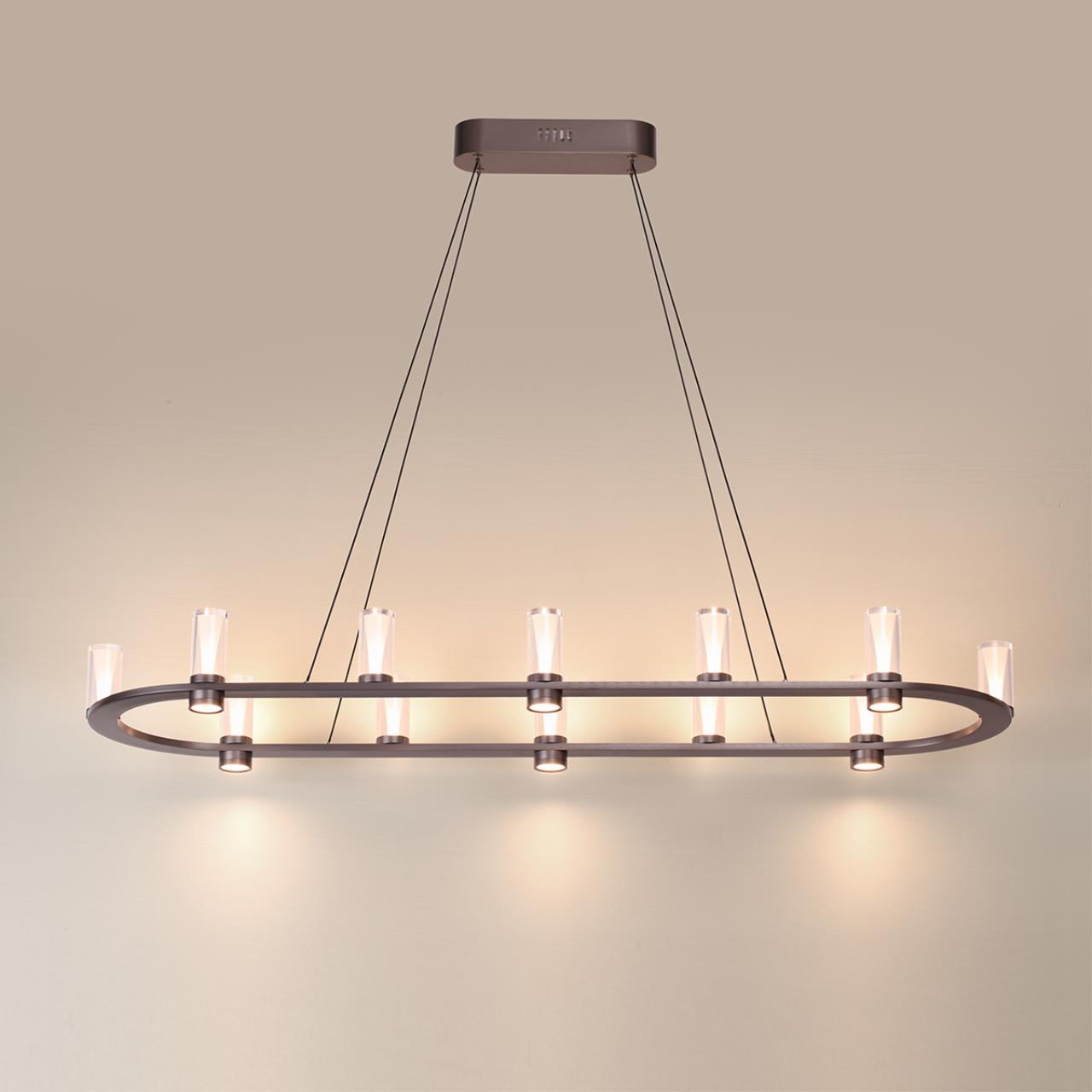 Подвесной светильник ODEON LIGHT HIGHTECH DEFANCE черный, серый LED*12 69W