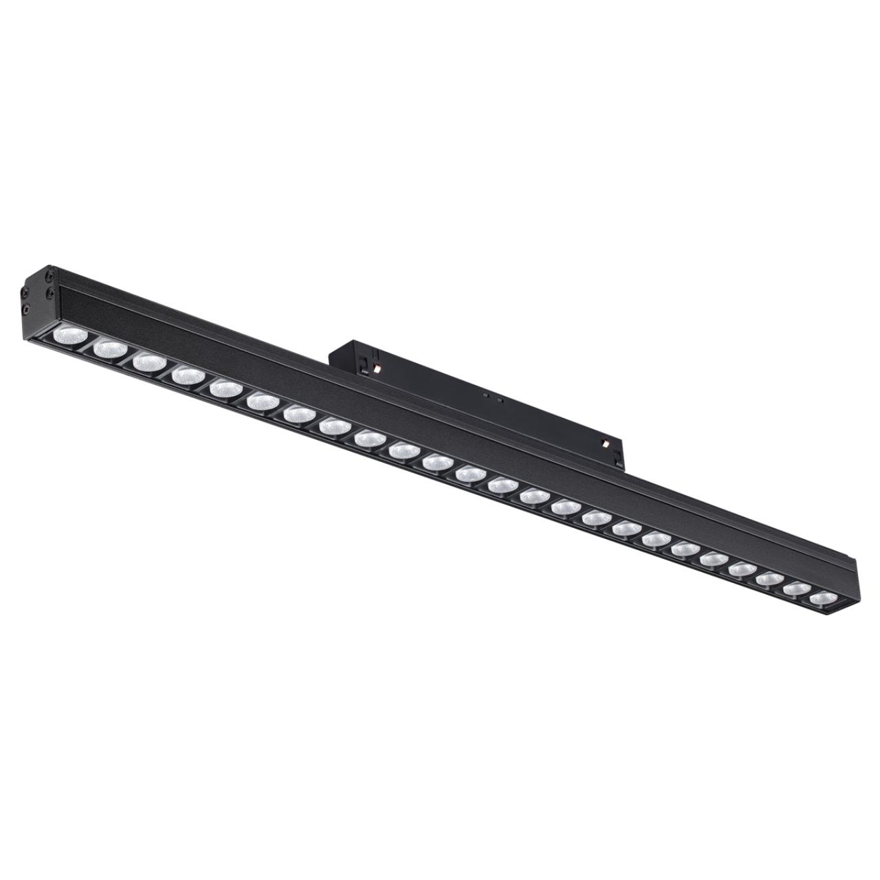 Трековый светильник для низковольного шинопровода NOVOTECH SHINO FLUM черный LED*1 24W 4000К 490 мм