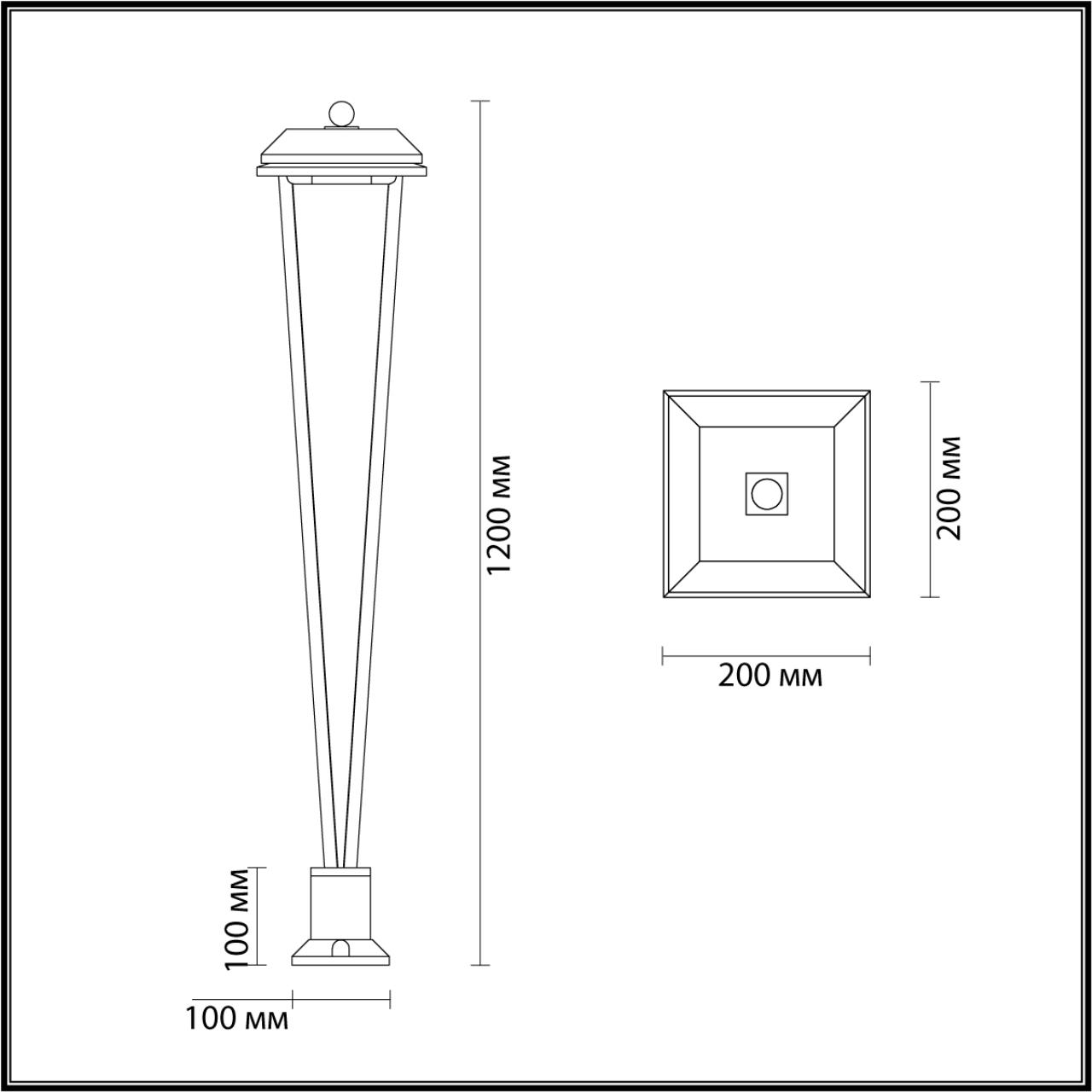 Ландшафтный светильник ODEON LIGHT NATURE BEARITZ черный LED*1 12W 4000К