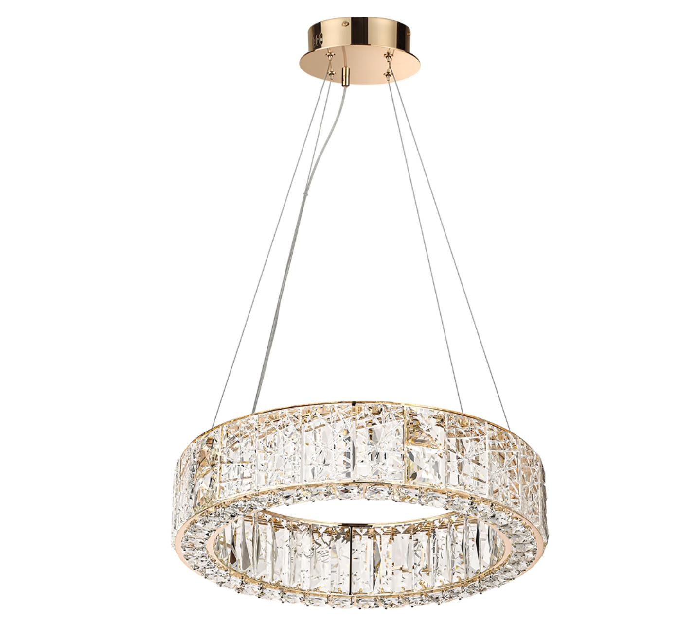 Люстра ODEON LIGHT HALL VERSION золотой LED*1 46W 3700К  подвесная