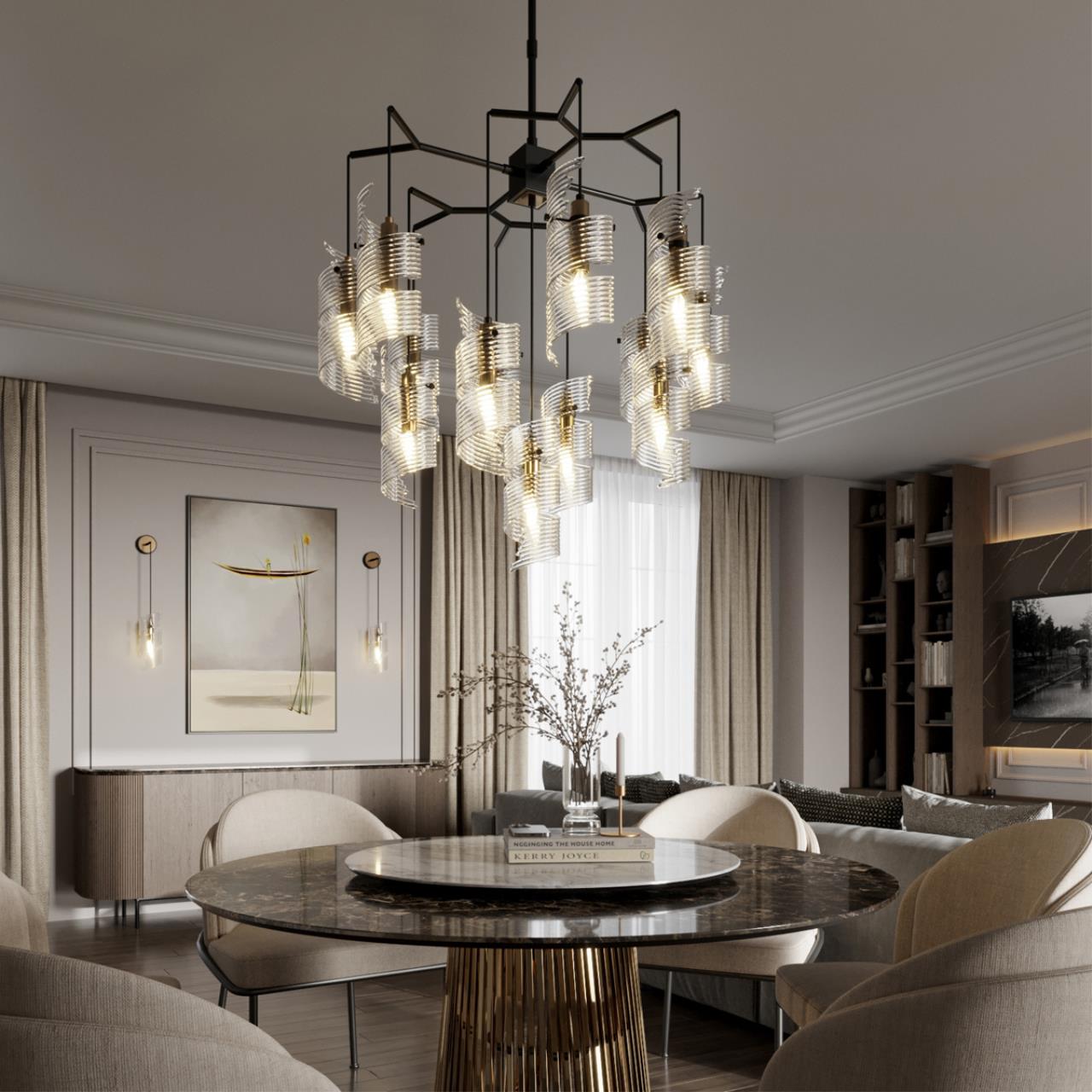 Люстра ODEON LIGHT EXCLUSIVE MODERN FUSILLI черный