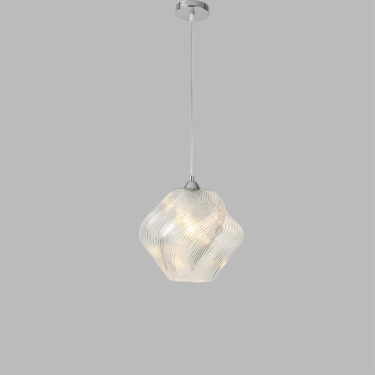 Подвес LUMION MODERNI TIDE хром E27*1 10W плафон прозрачный