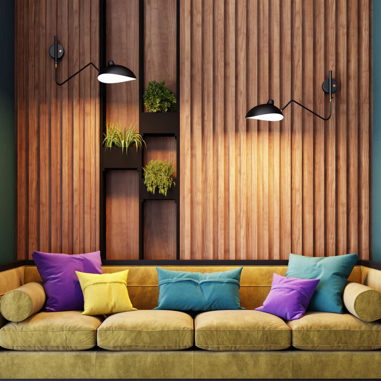 Настенный светильник на кронштейне ODEON LIGHT WALLI KERBI черный E27*1 10W