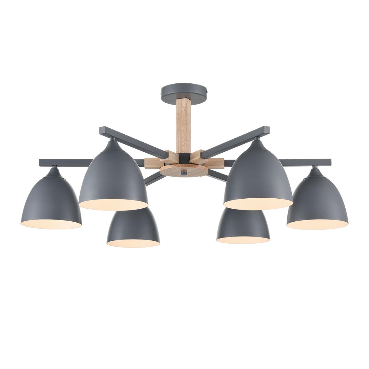 Люстра потолочная LUMION MODERNI COLANGE серый E27*6 10W
