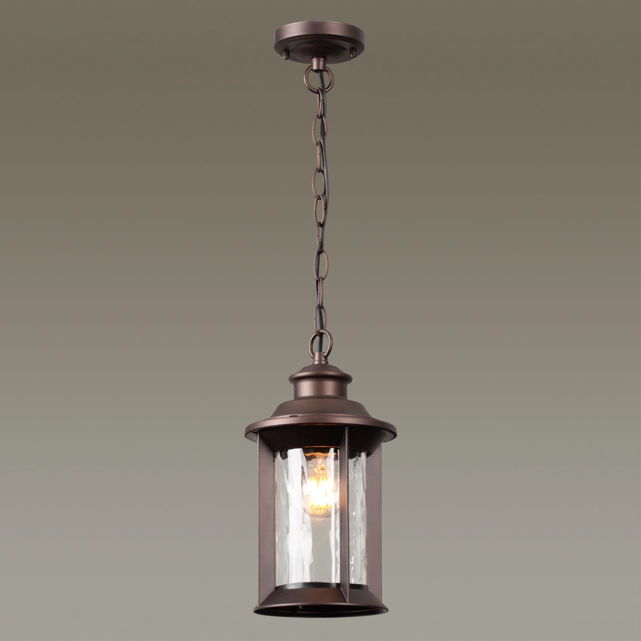 Уличный светильник-подвес ODEON LIGHT NATURE MAVRET коричневый E27*1 10W