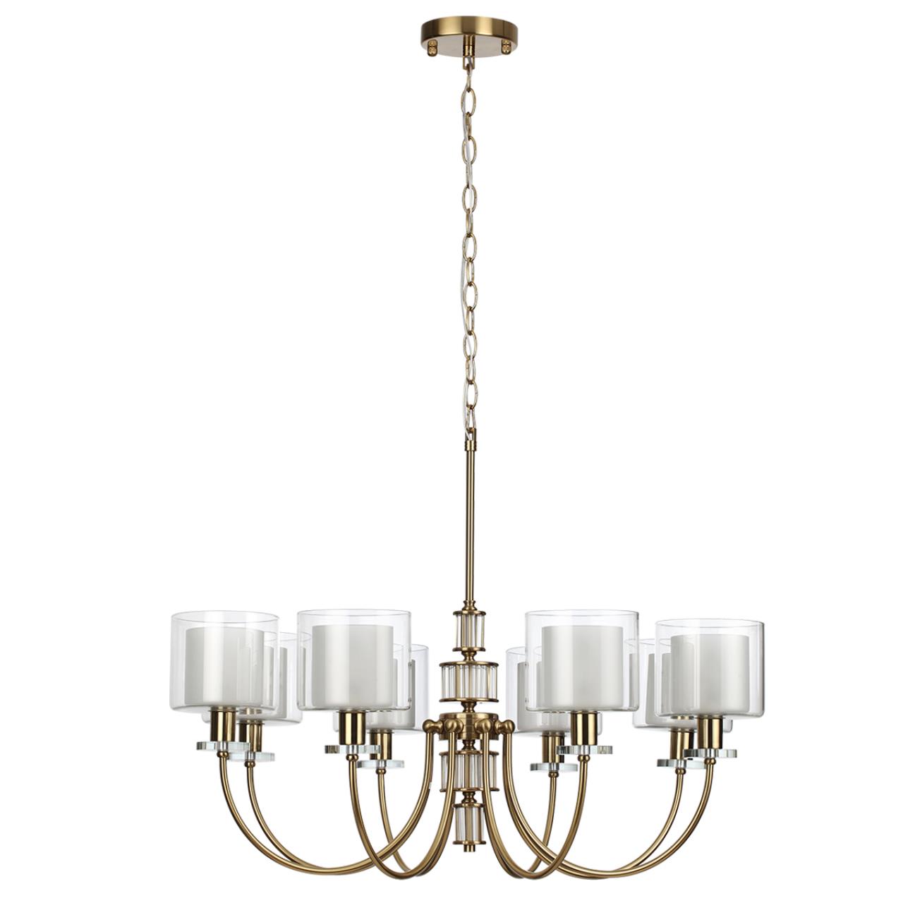 Люстра ODEON LIGHT CLASSIC SAGA античная бронза, латунь E14*8 10W плафон круг