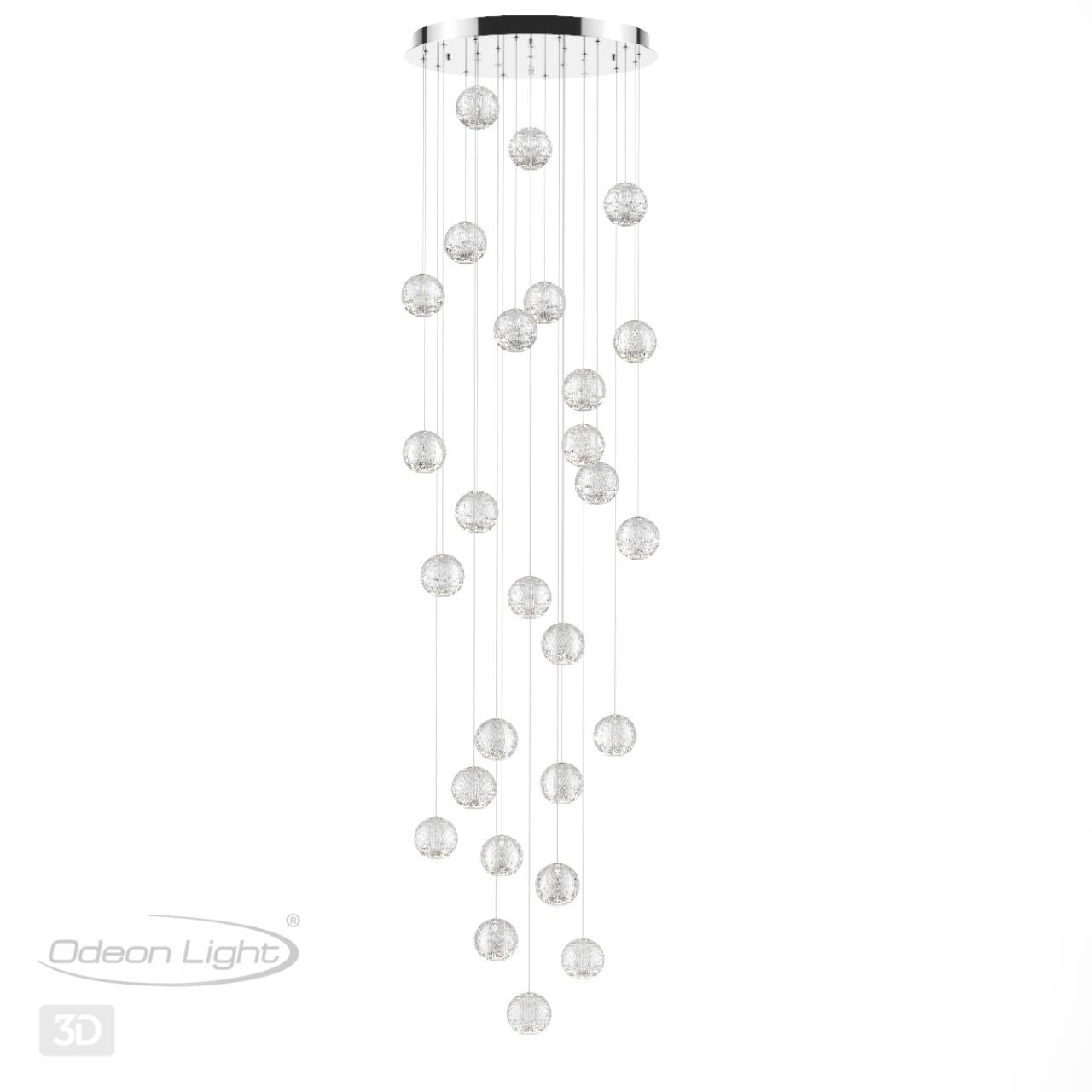 Люстра каскадная ODEON LIGHT L-VISION CRYSTAL хром LED*1 120W