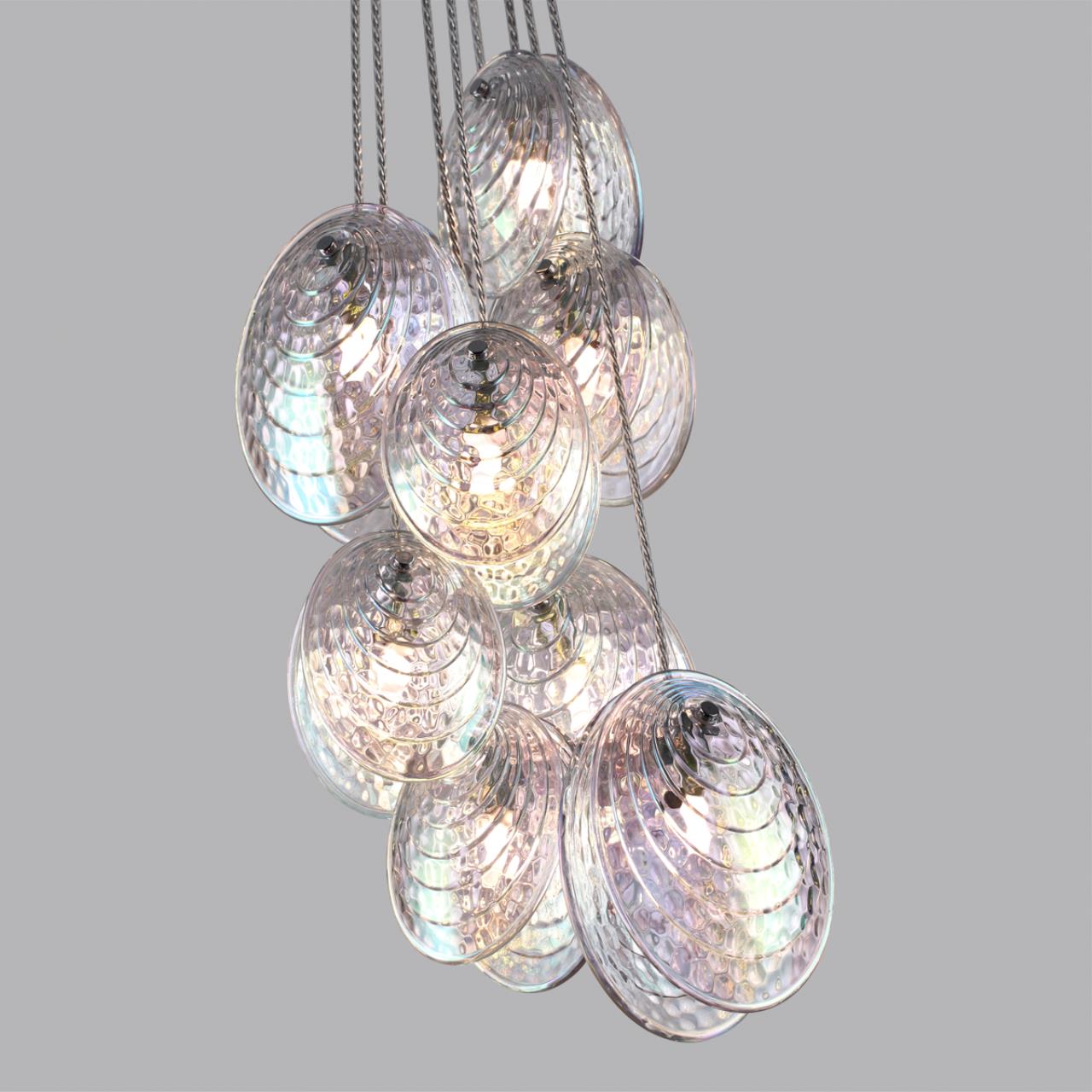Люстра ODEON LIGHT MODERN MUSSELS черный, перламутровый G9*8 10W