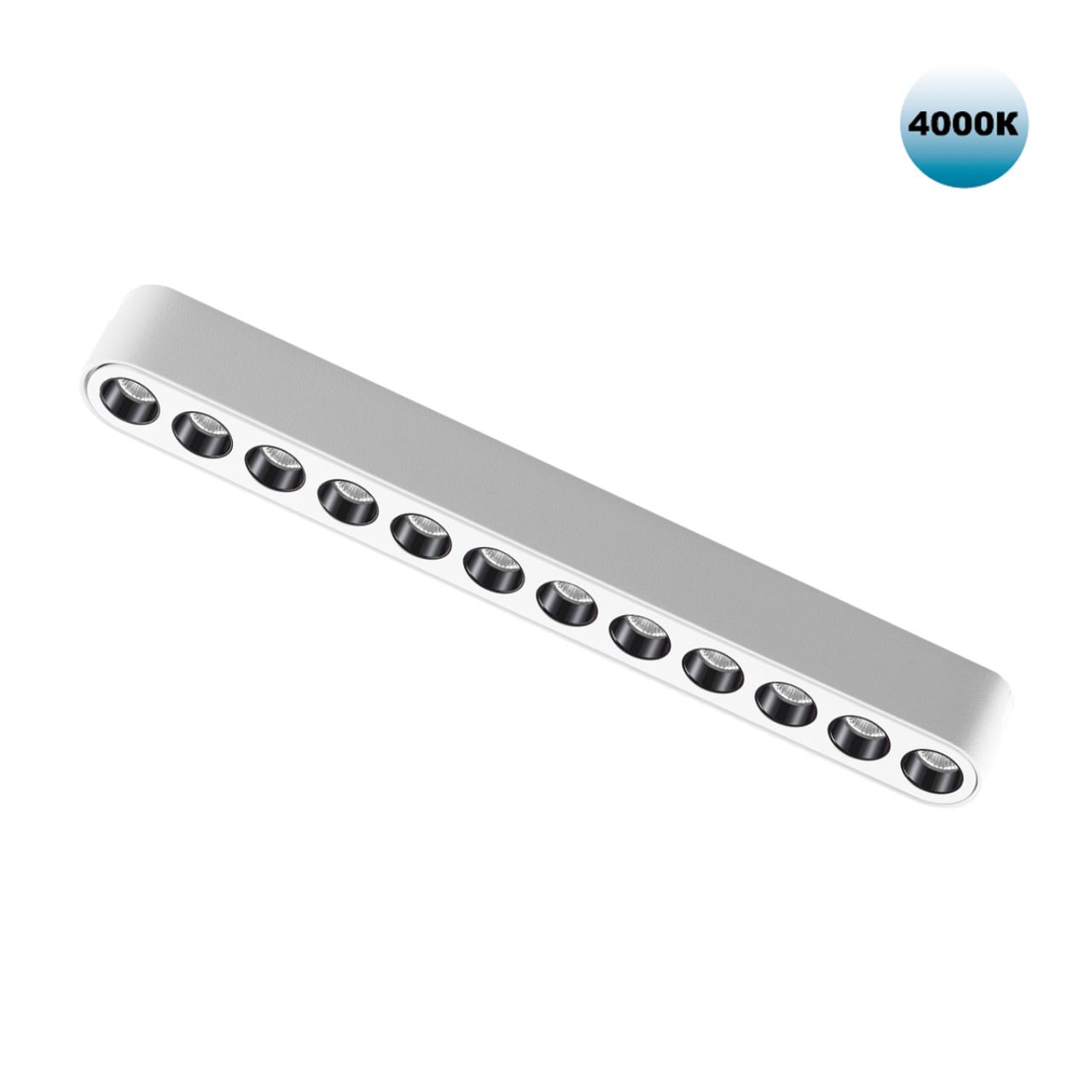 Трековый светильник для низковольтного шинопровода NOVOTECH SHINO SMAL белый LED*1 12W 4000К плафон белый