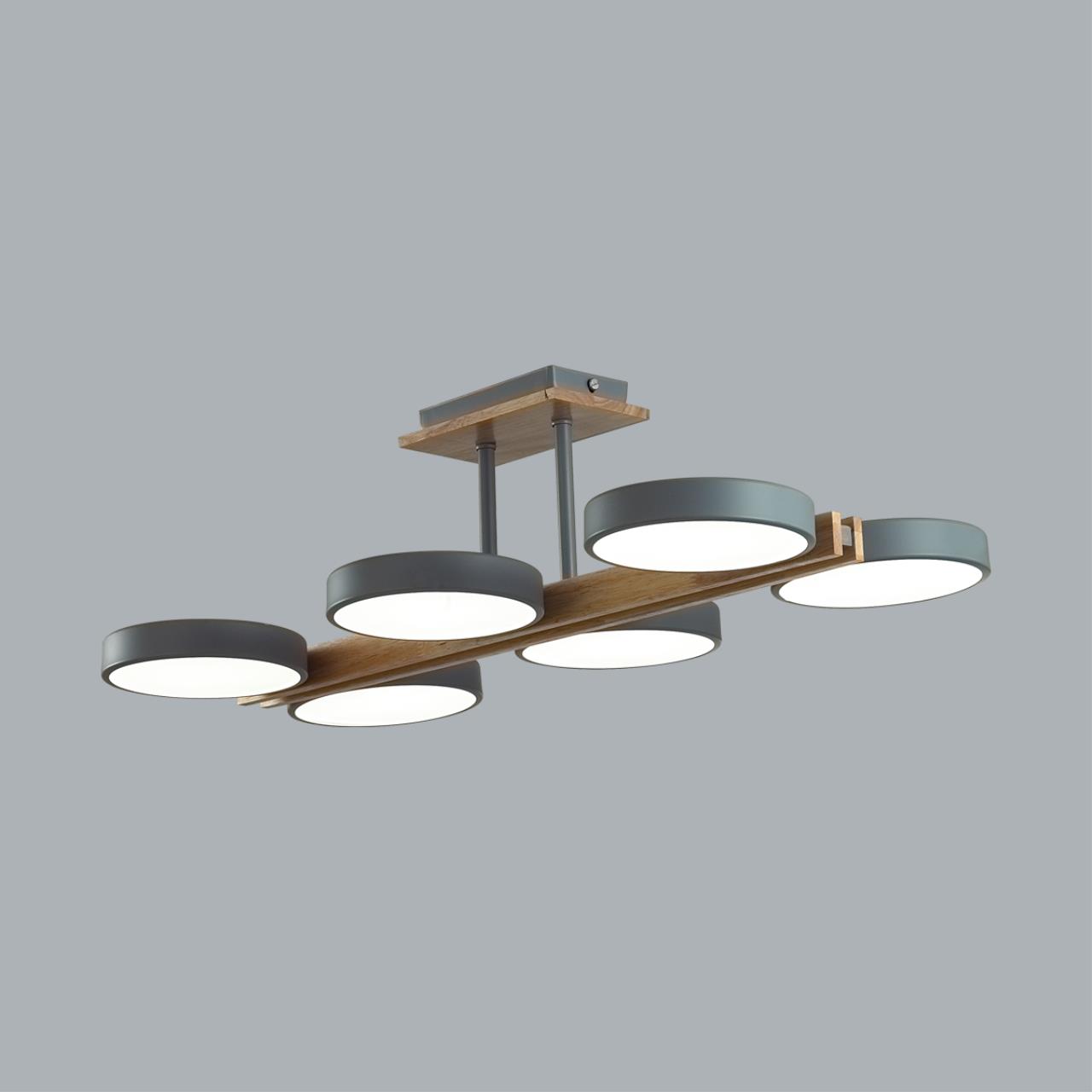 Люстра потолочная LUMION LEDIO PLATO серый LED*6 6*18W