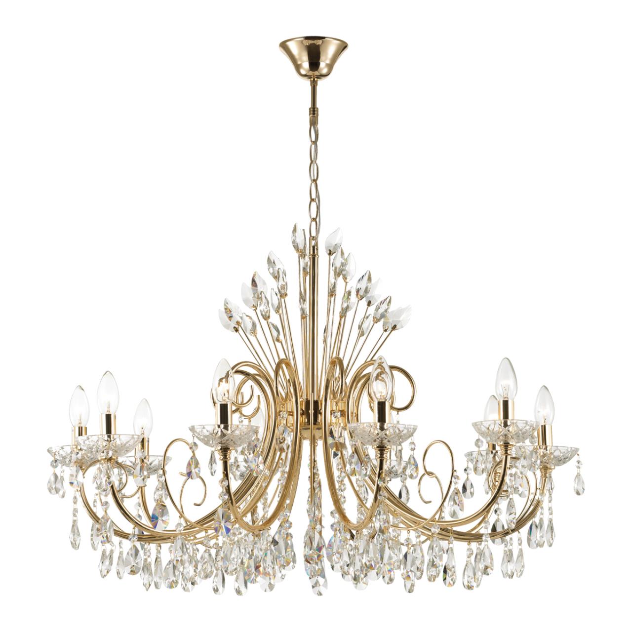 Люстра ODEON LIGHT HALL VERSIA золотой E14*10 10W