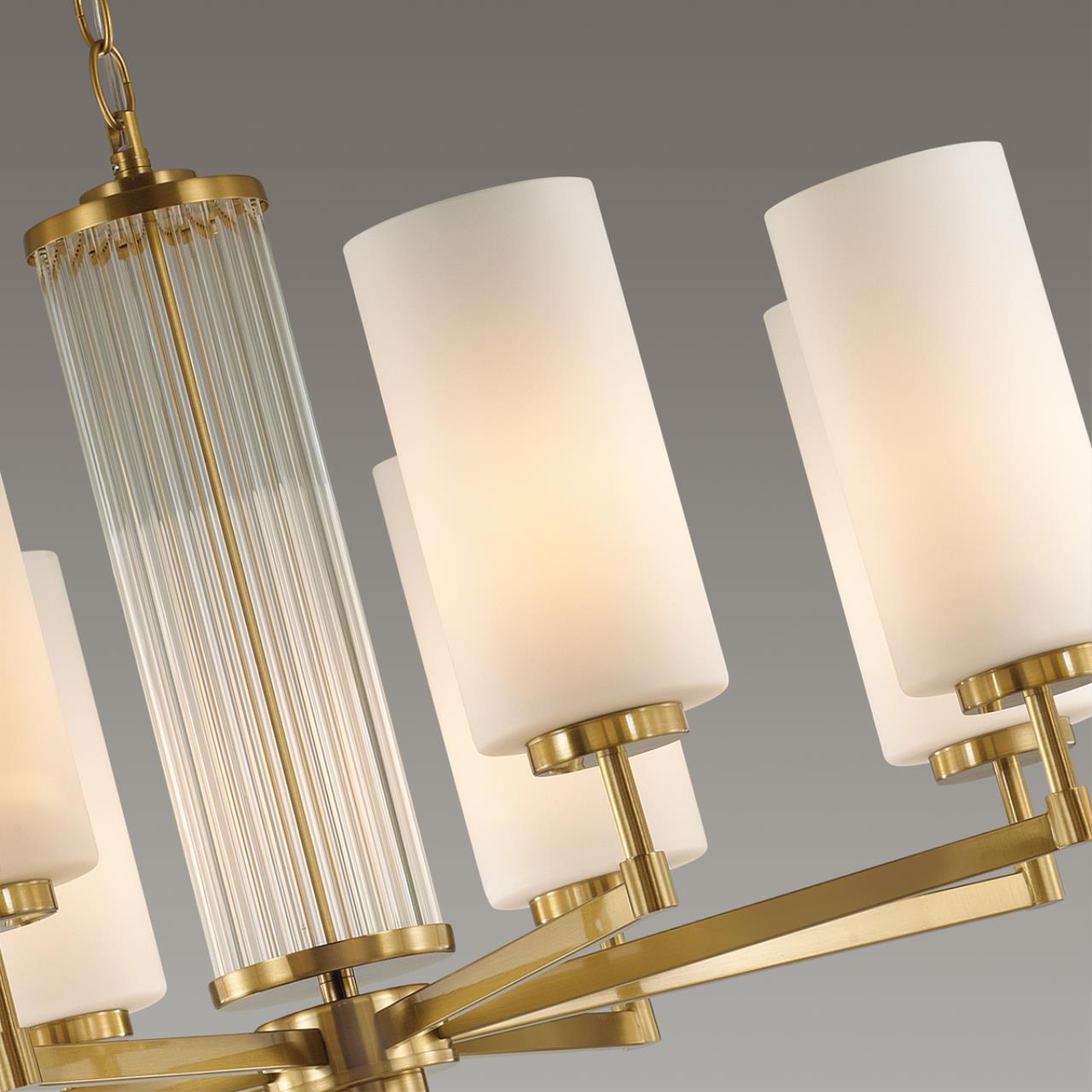 Люстра ODEON LIGHT HALL KASALI золотой E27*8 10W