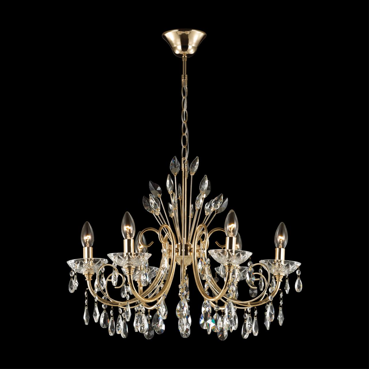 Люстра ODEON LIGHT HALL VERSIA золотой E14*6 10W