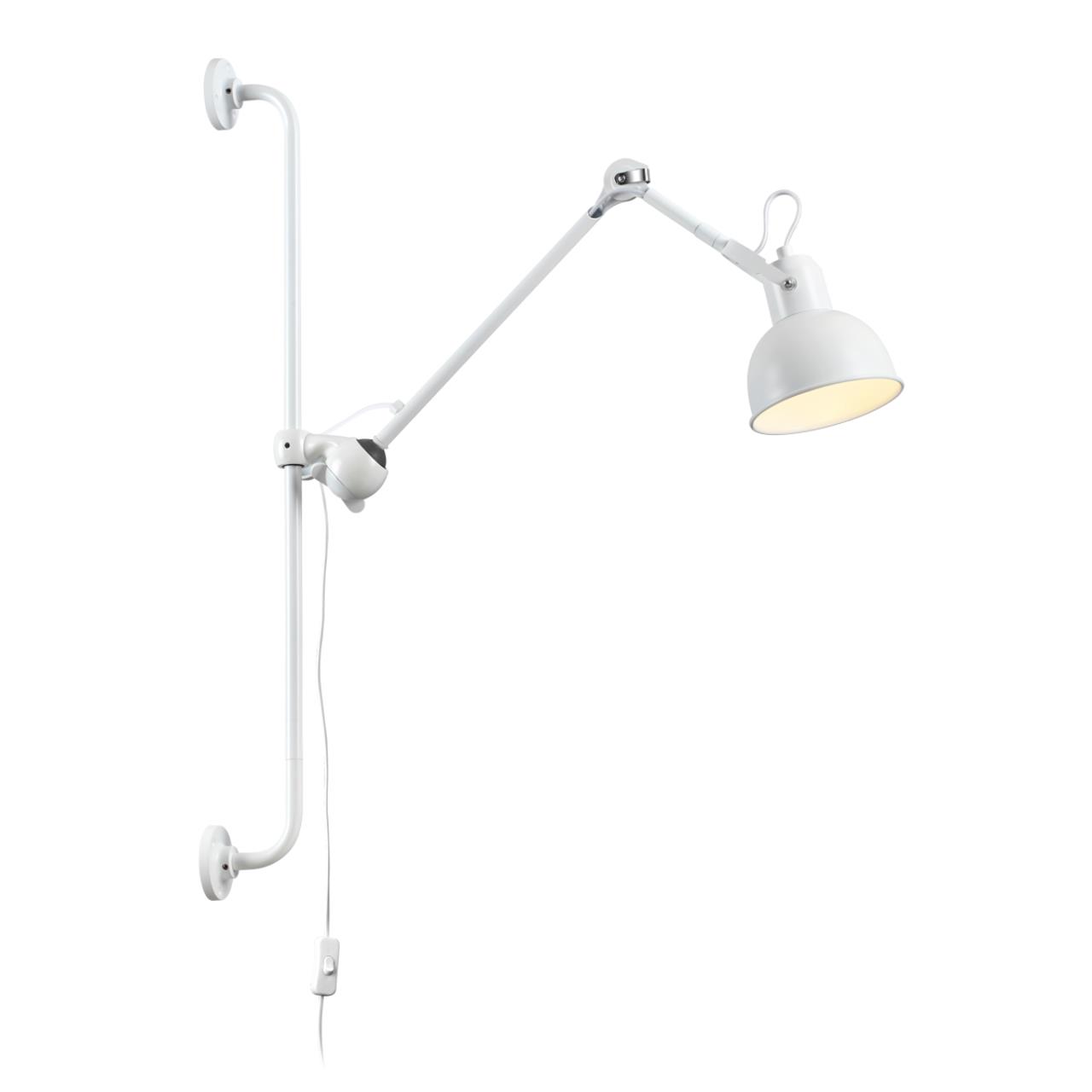 Настенный светильник на кронштейне ODEON LIGHT MODERN ARTA белый E14*1 10W  на штанге